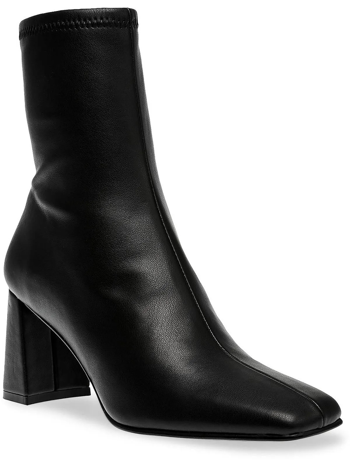 Harli Womens Faux Leather Square Toe Ankle Boots