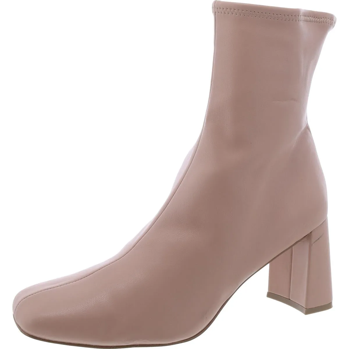 Harli Womens Faux Leather Square Toe Ankle Boots