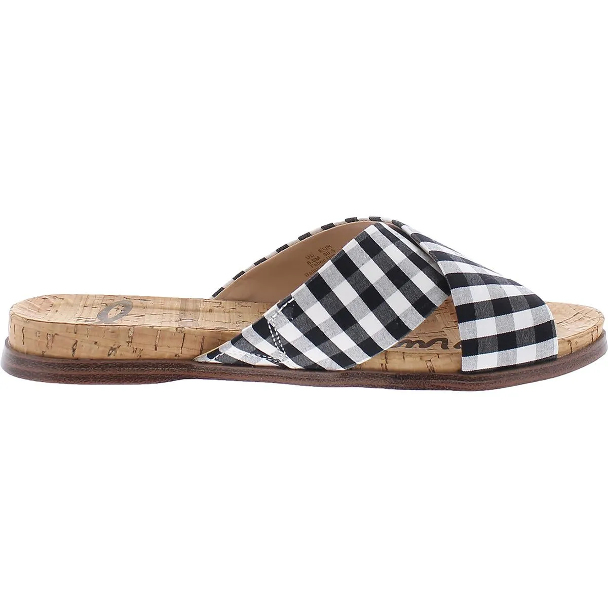 Hattie Womens Criss-Cross Front Slides Strap Sandals