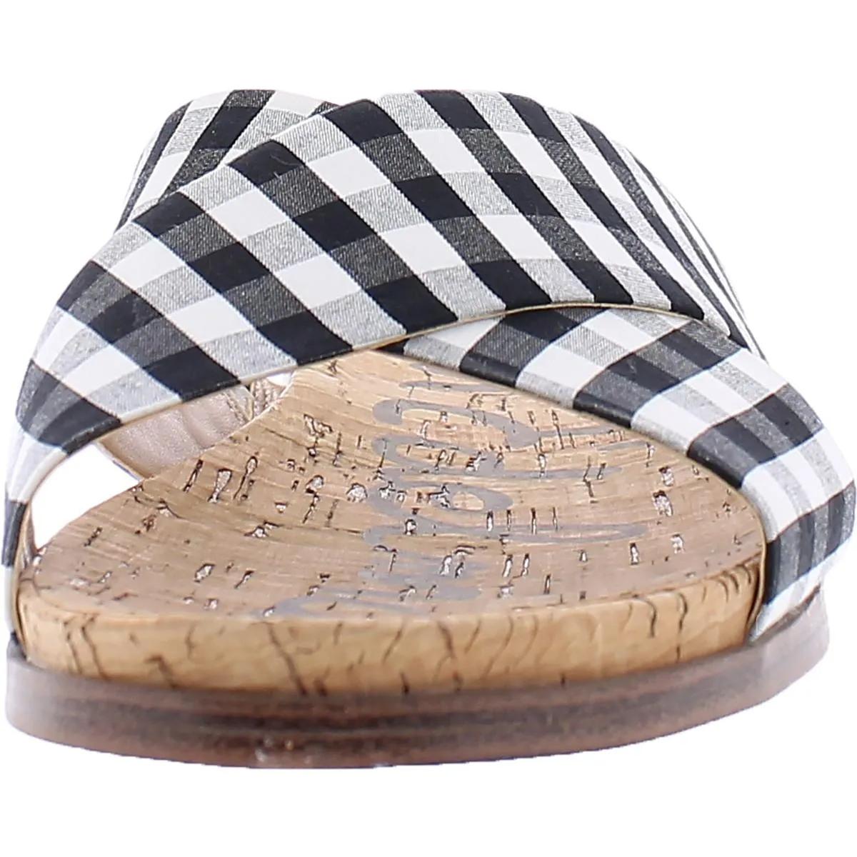 Hattie Womens Criss-Cross Front Slides Strap Sandals
