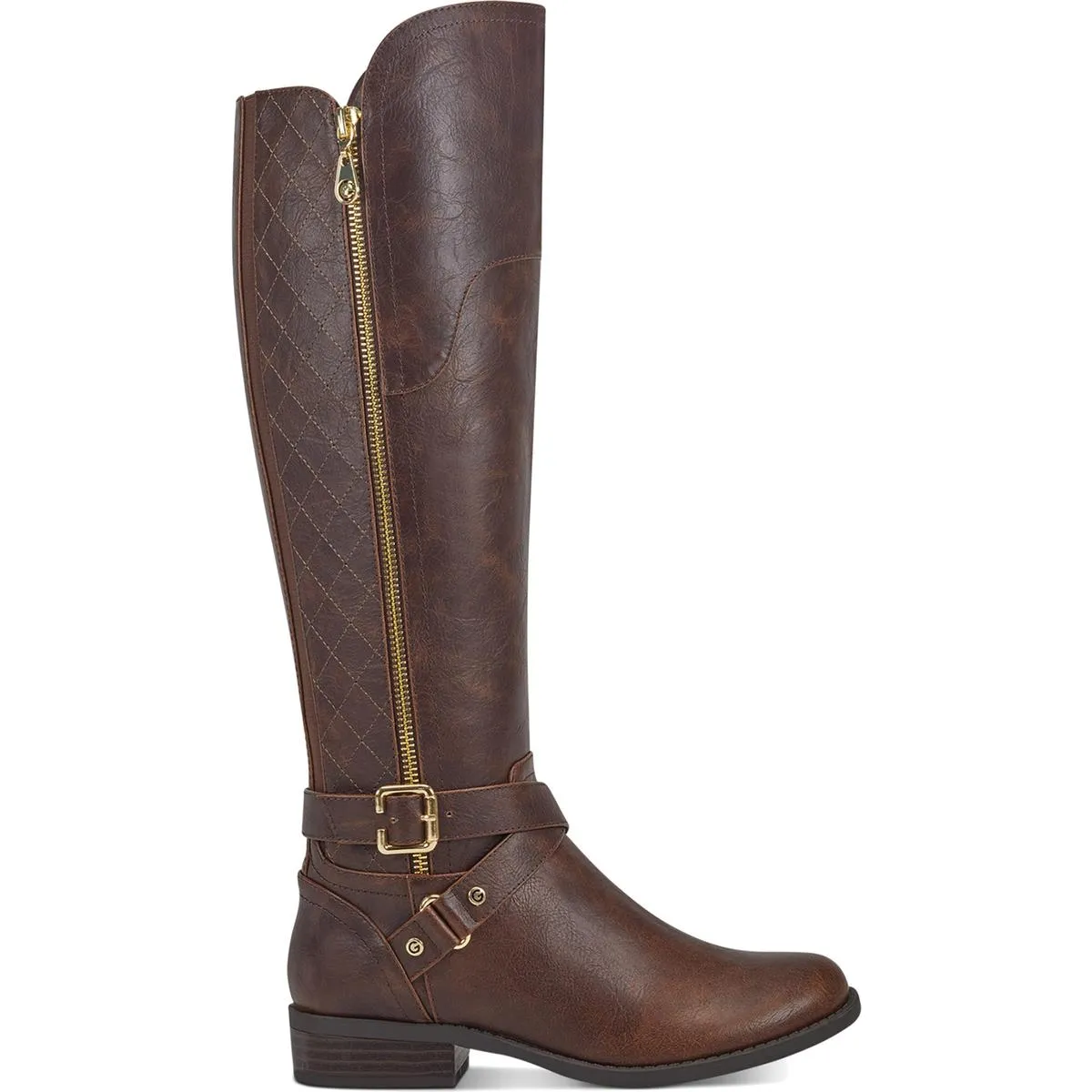 Haydin  Womens Wide Calf Faux Leather Riding Boots