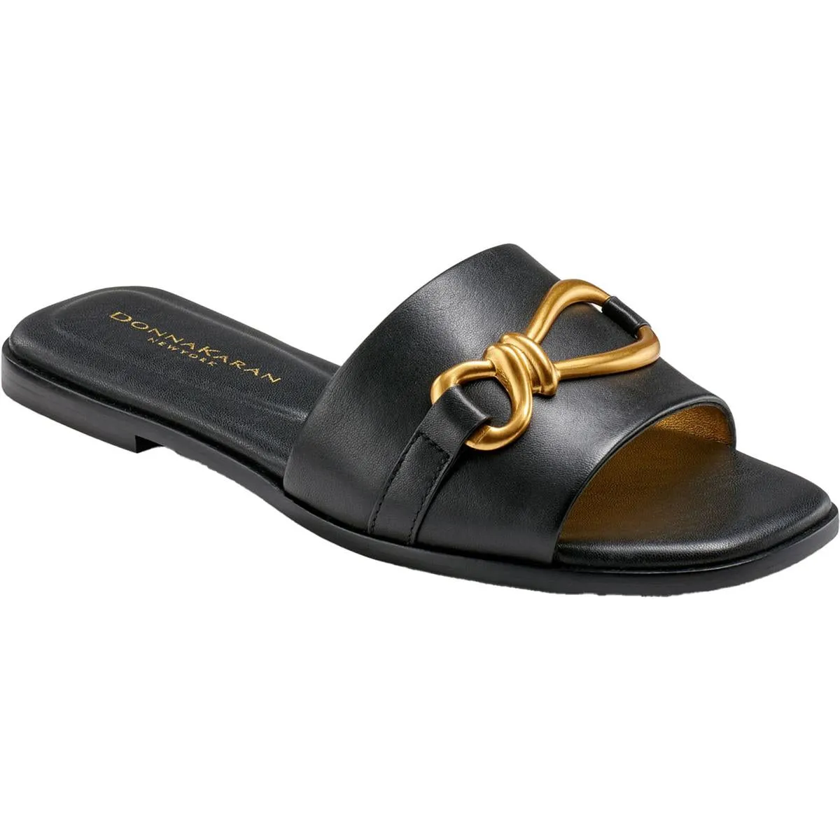 Haylen Womens Embellished Open Toe Slide Sandals