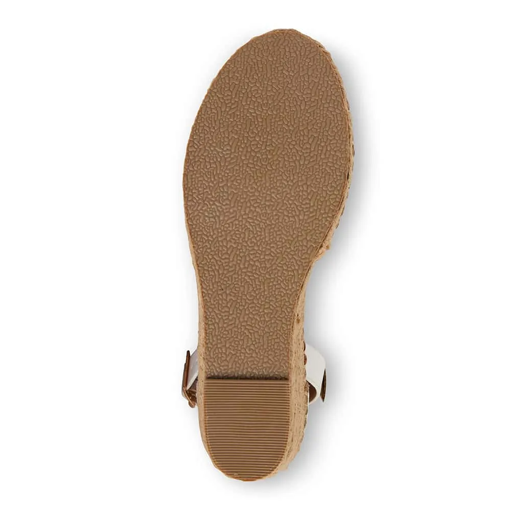Henley Espadrille in White Leather