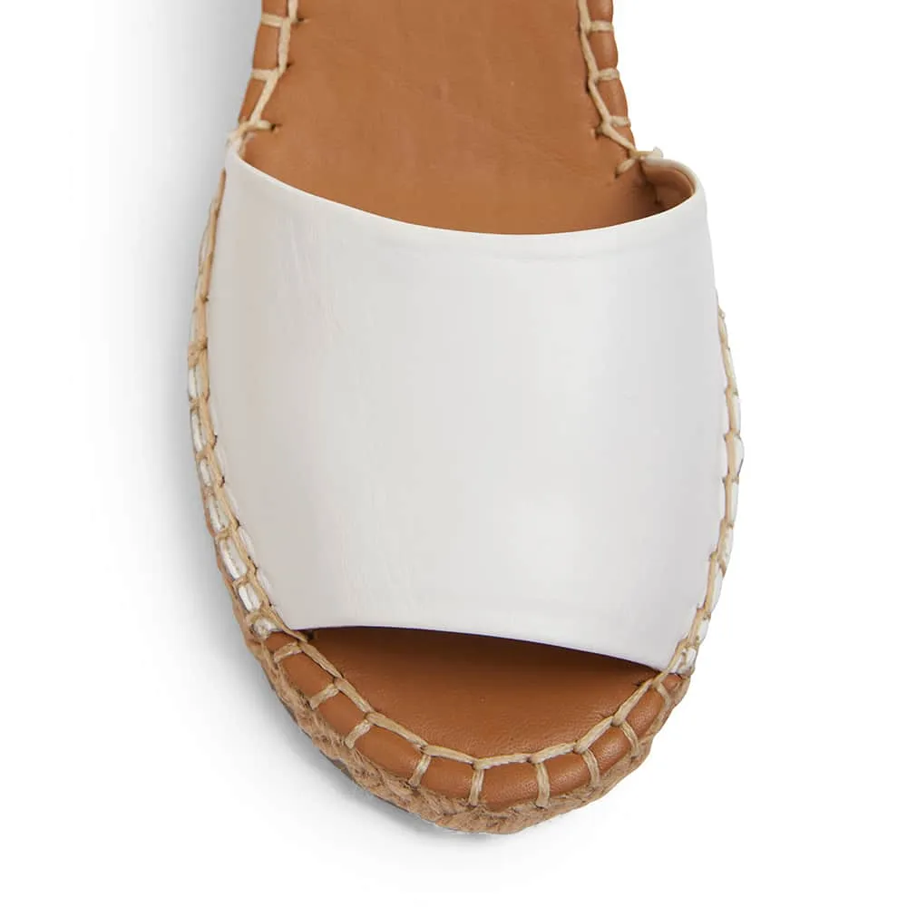 Henley Espadrille in White Leather