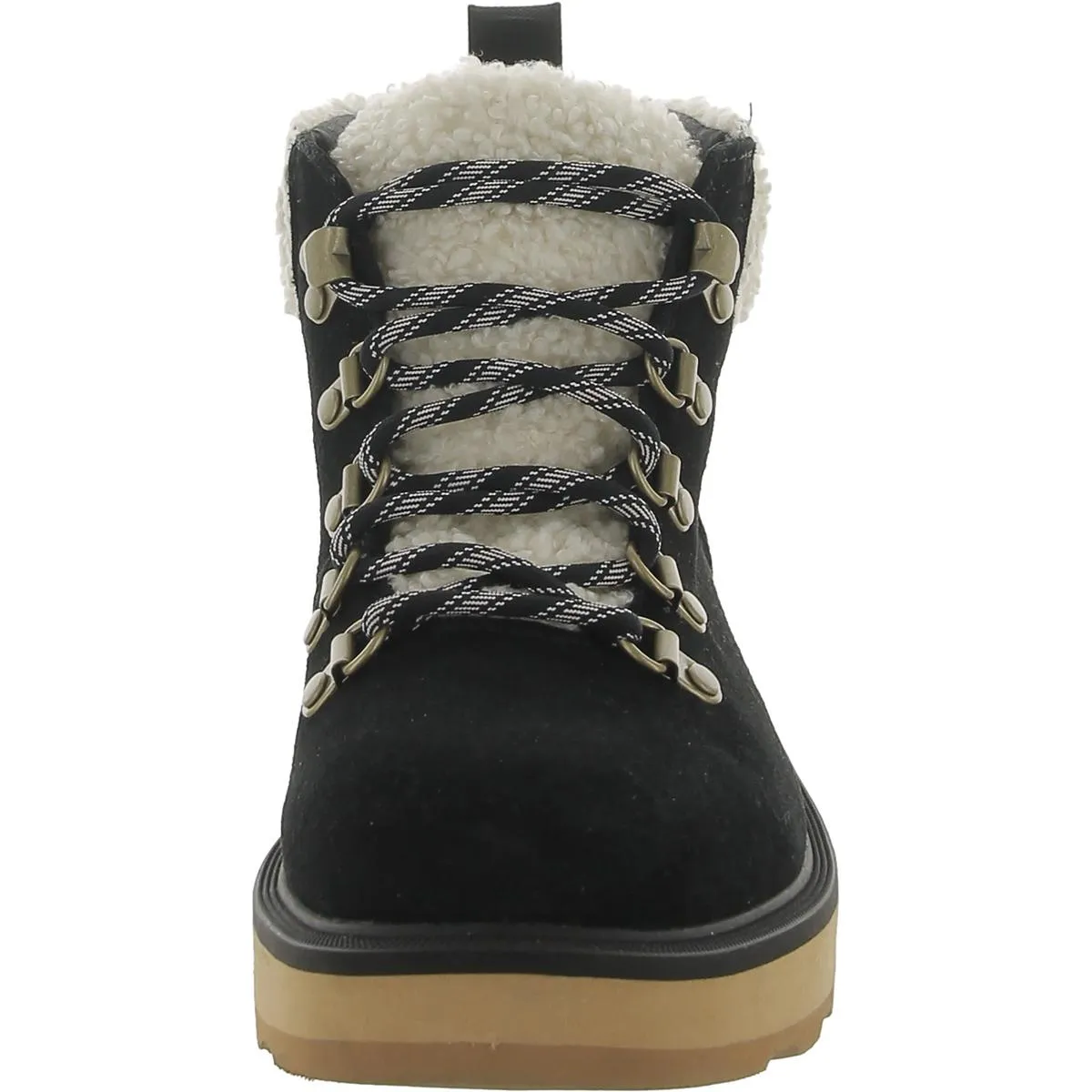 Hi-Line Womens Leather Ankle Hiking Boots