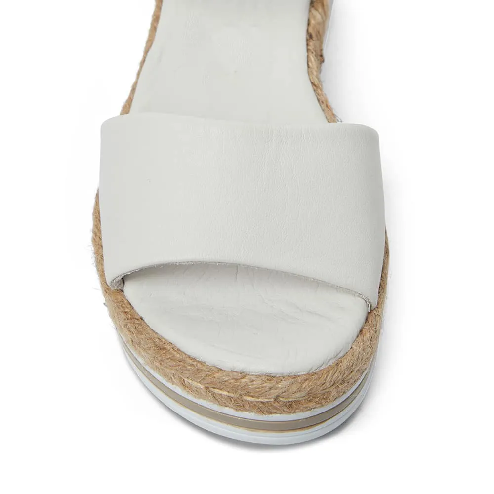 Holiday Espadrille in White Leather
