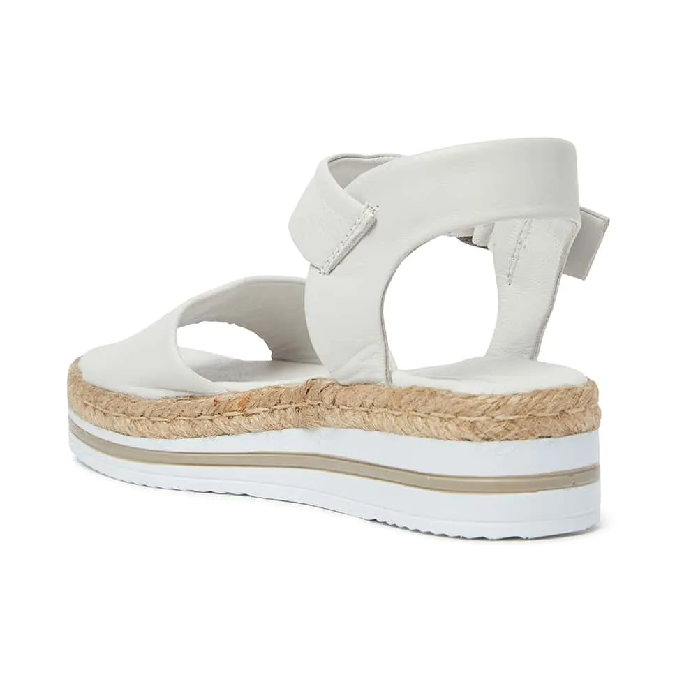 Holiday Espadrille in White Leather