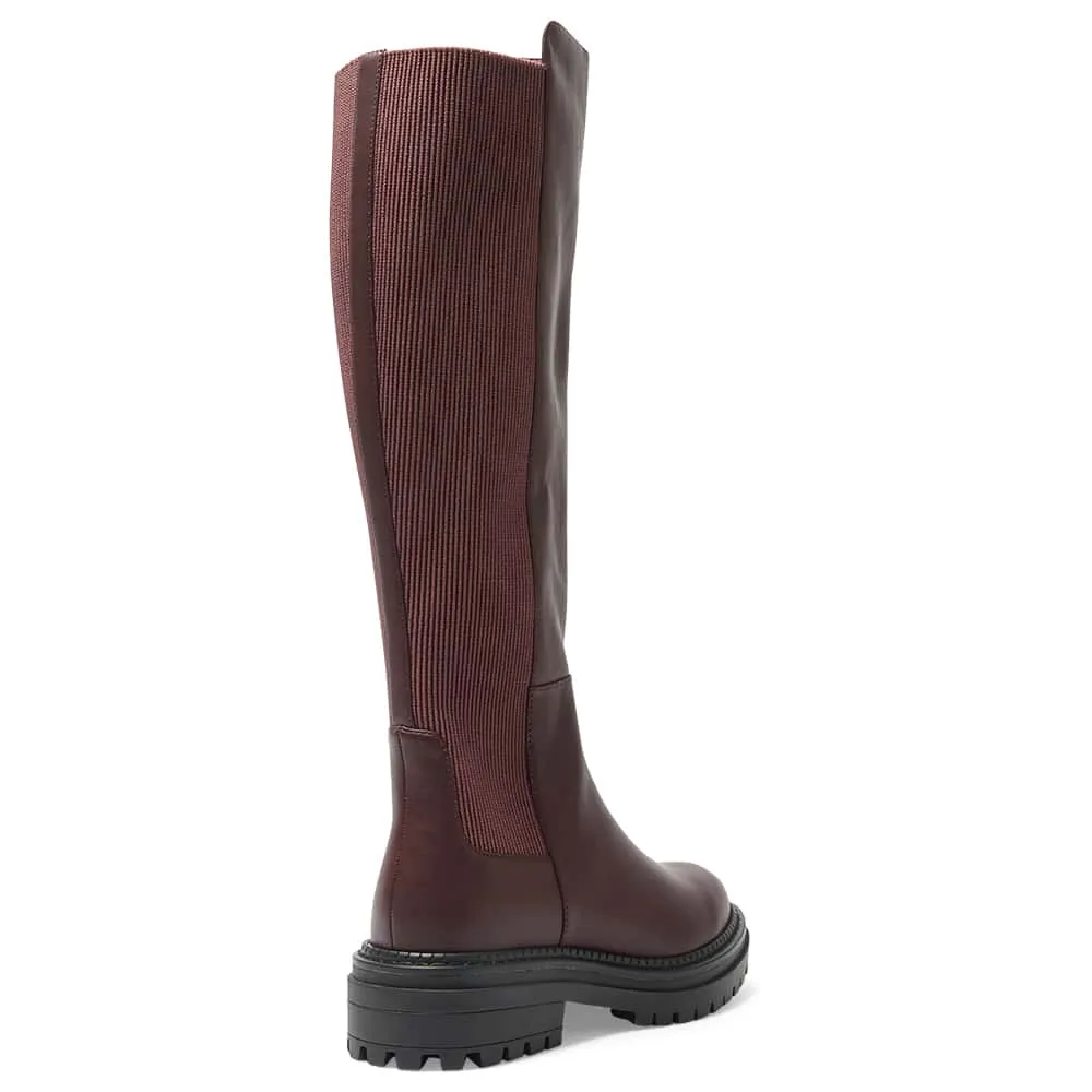 Hunter Boot in Burgundy Smooth Smooth