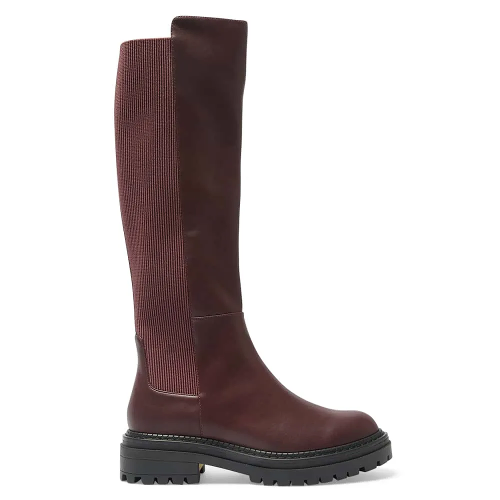 Hunter Boot in Burgundy Smooth Smooth