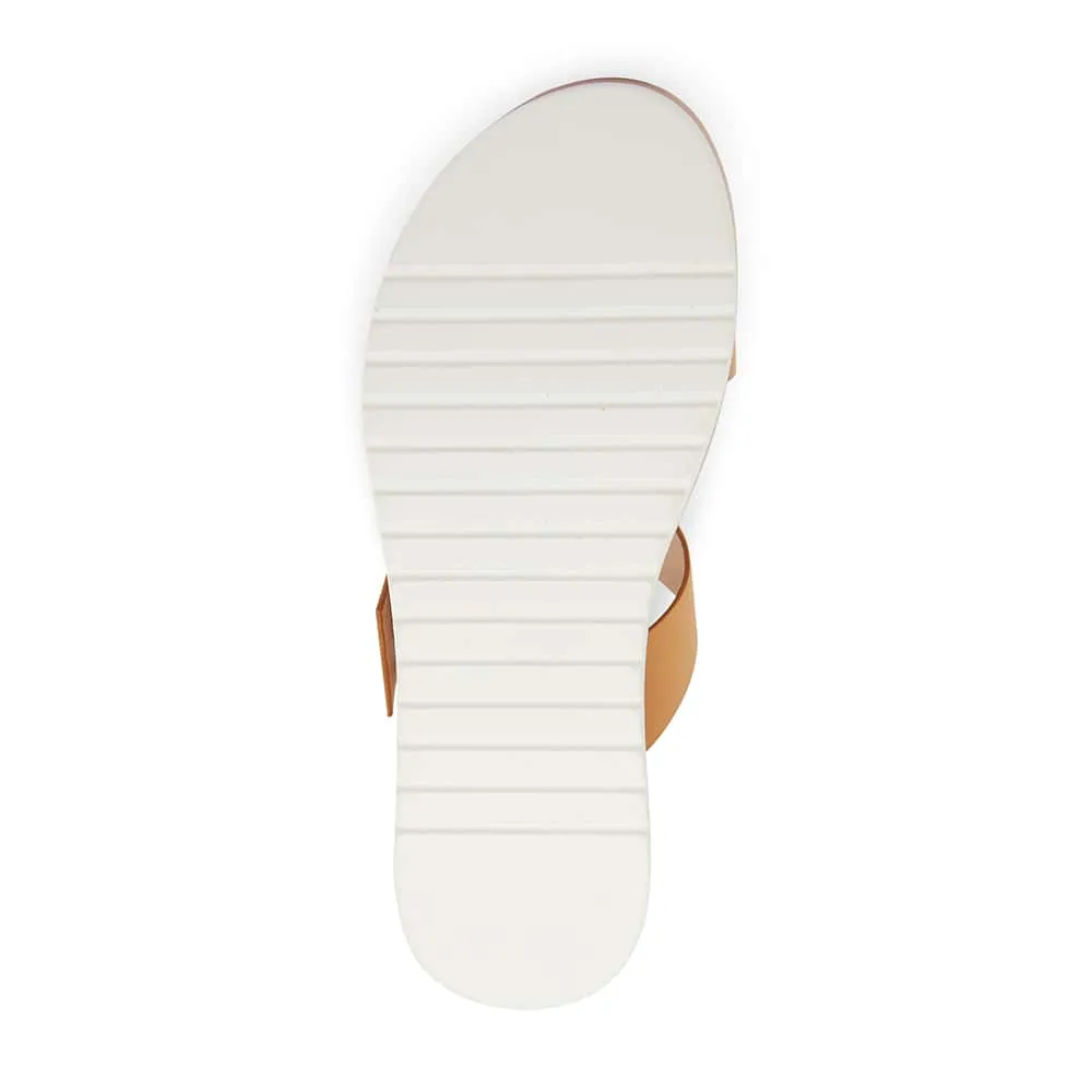 Indulge Wedge in Light Tan Leather