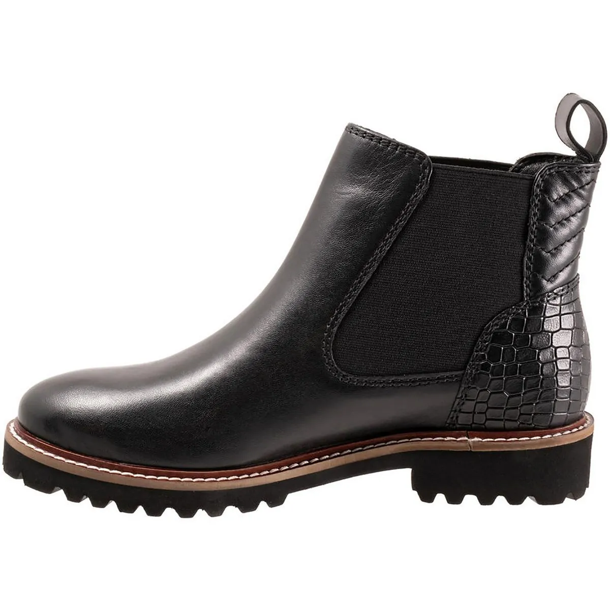 Indy Womens Patent Leather Pull On Chelsea Boots
