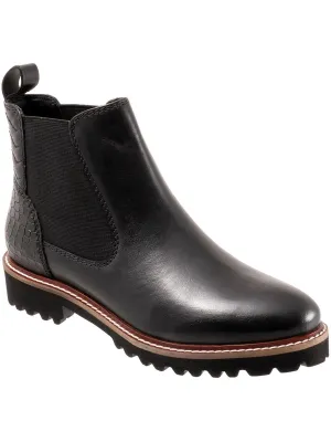 Indy Womens Patent Leather Pull On Chelsea Boots