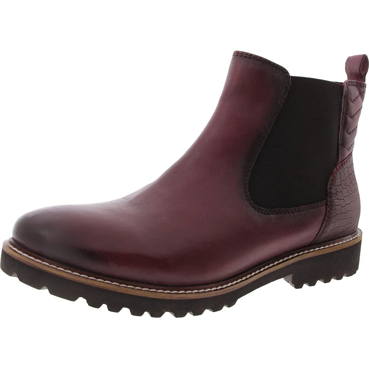 Indy Womens Patent Leather Pull On Chelsea Boots