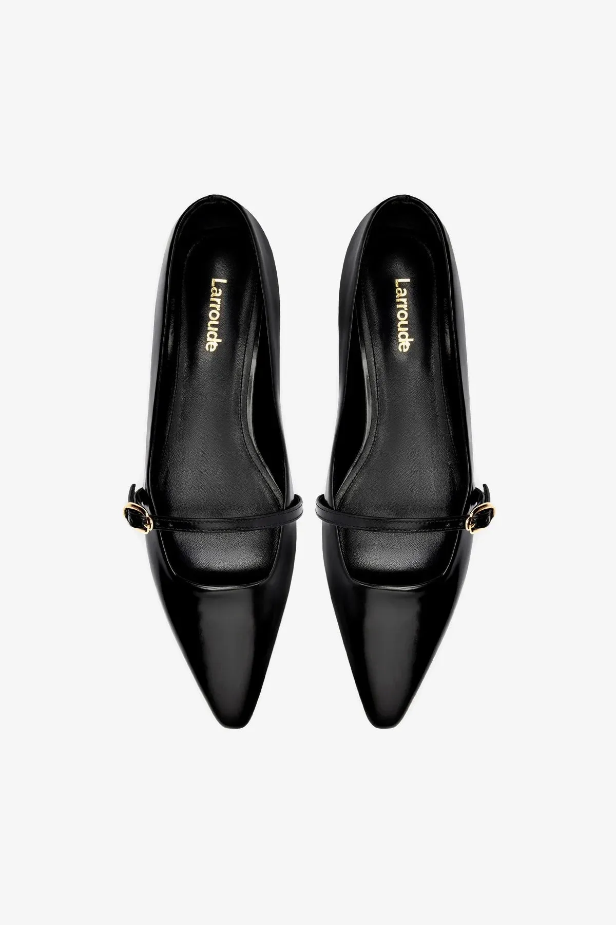 Irene Flat In Black Leather