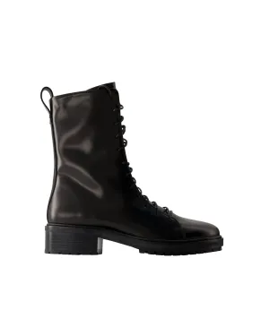 Isa Ankle Boots - Aeyde - Leather - Black