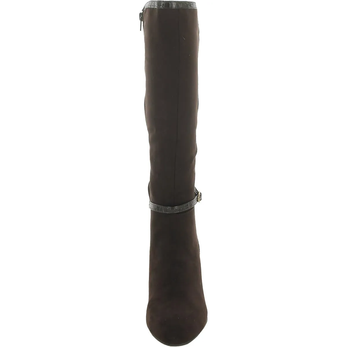 Isaleef Womens Zipper Faux Suede Knee-High Boots
