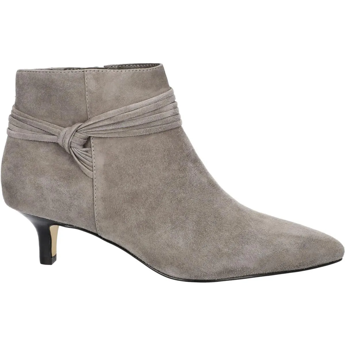 Jani Womens Pointed Toe Kitten Heel Booties