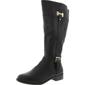 JNY-LEODENN Womens Mixed Media Manmade Knee-High Boots