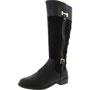 JNYLEODENN Womens Belted Manmade Knee-High Boots