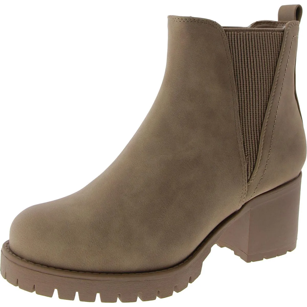 JODY Womens Faux Leather Pull On Ankle Boots