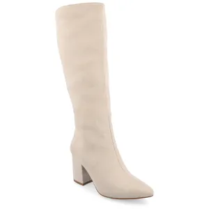 Journee Collection Wide Width Wide Calf Womens Ameylia Tru Comfort Foam Covered Block Heel Pointed Toe Boots