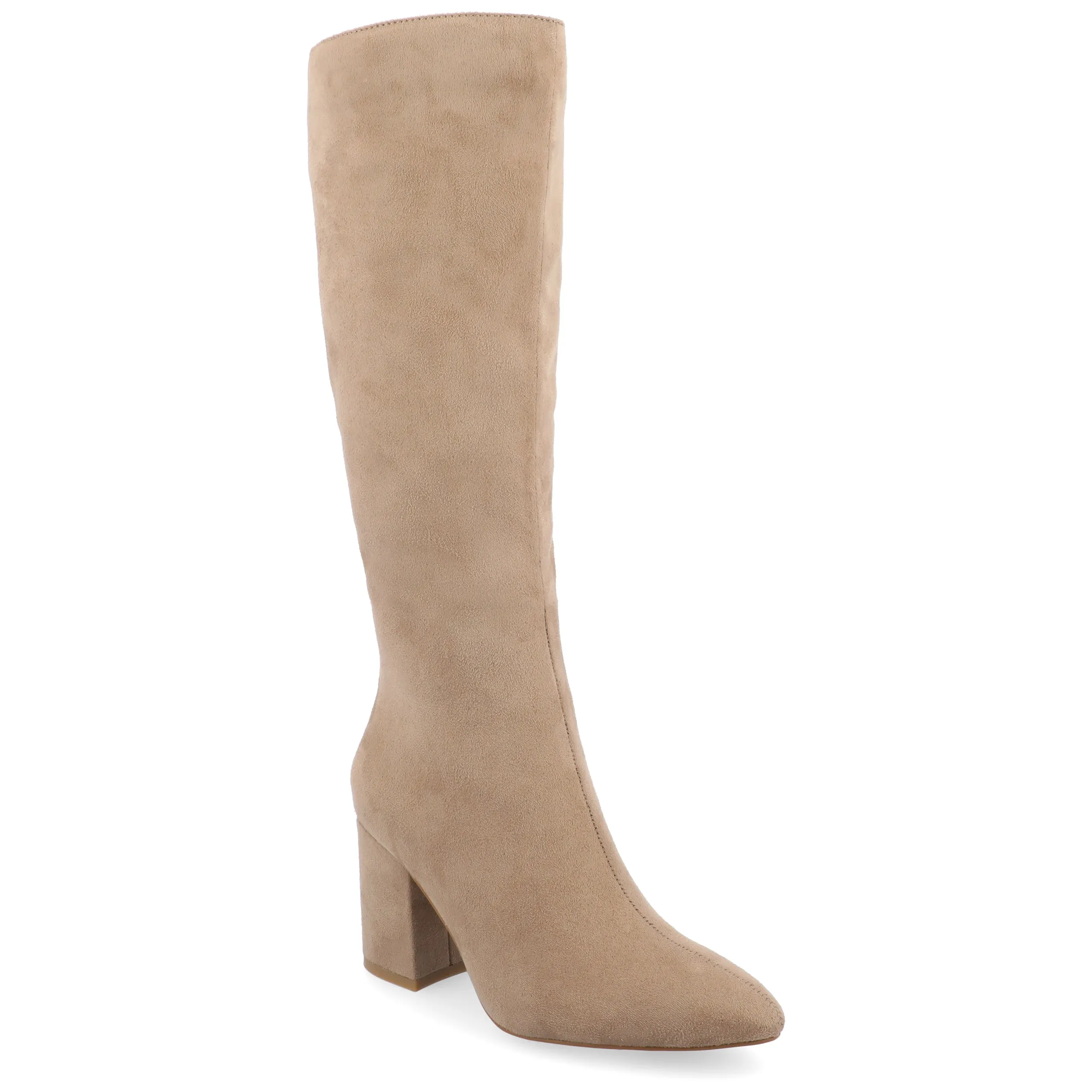 Journee Collection Wide Width Wide Calf Womens Ameylia Tru Comfort Foam Covered Block Heel Pointed Toe Boots