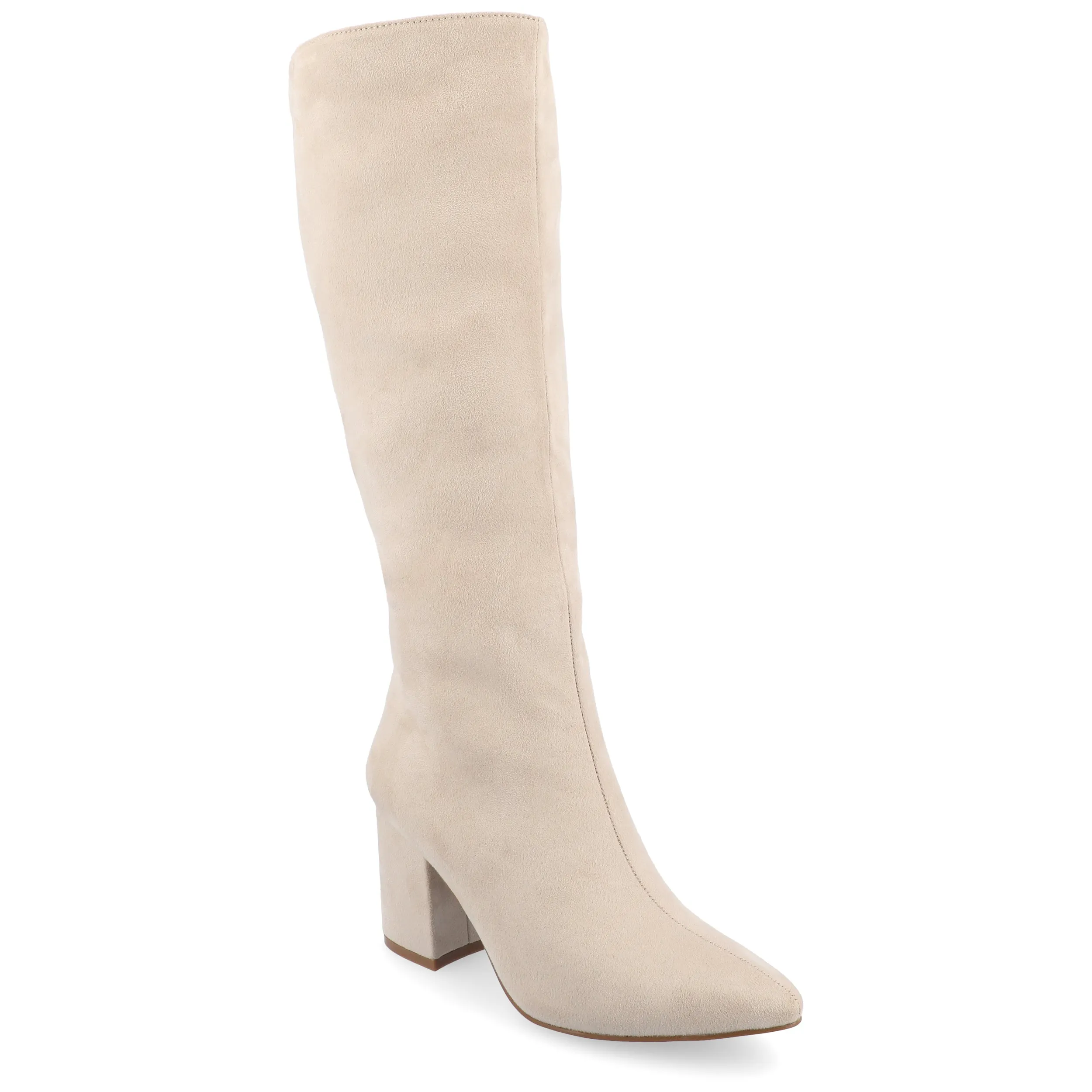 Journee Collection Wide Width Wide Calf Womens Ameylia Tru Comfort Foam Covered Block Heel Pointed Toe Boots