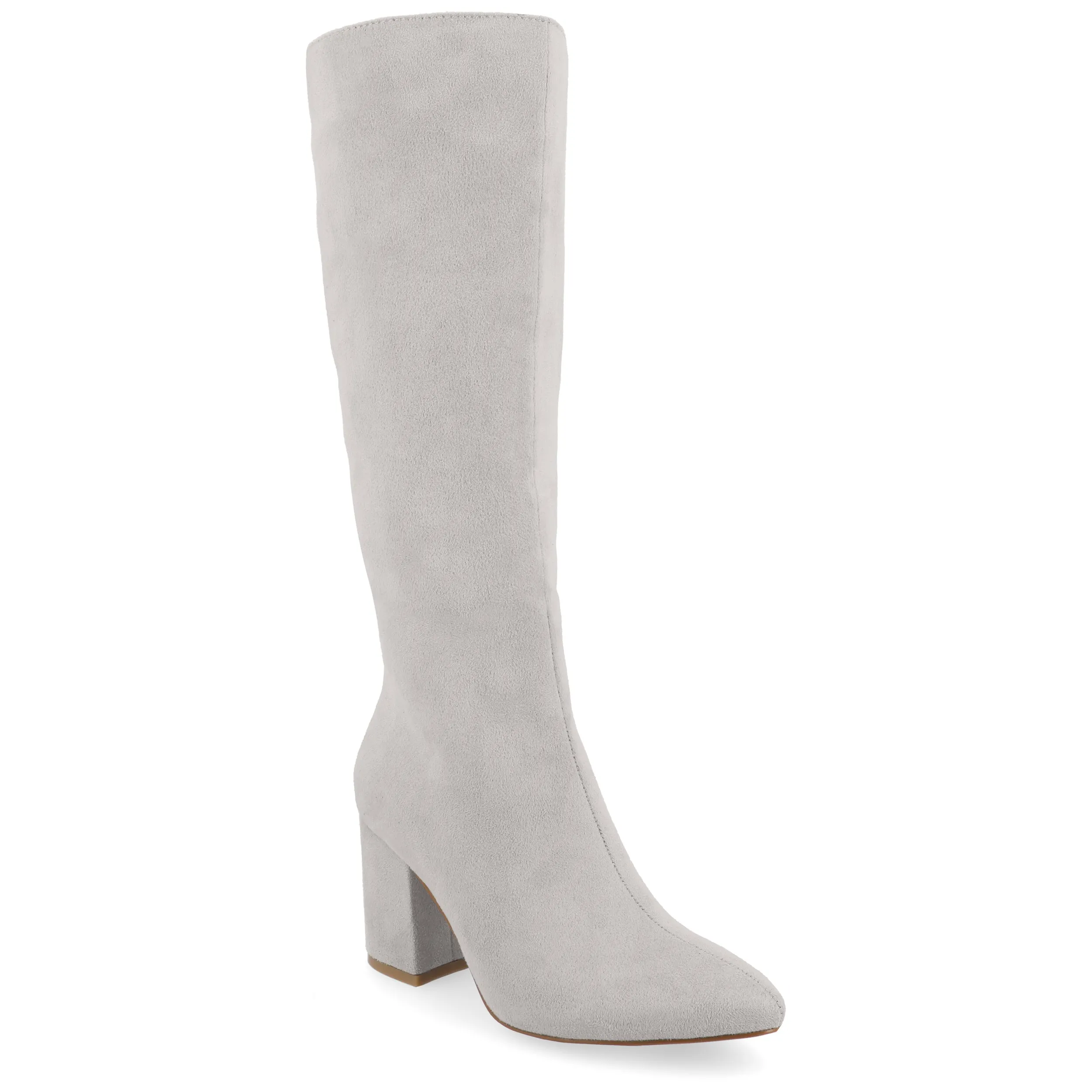 Journee Collection Wide Width Wide Calf Womens Ameylia Tru Comfort Foam Covered Block Heel Pointed Toe Boots