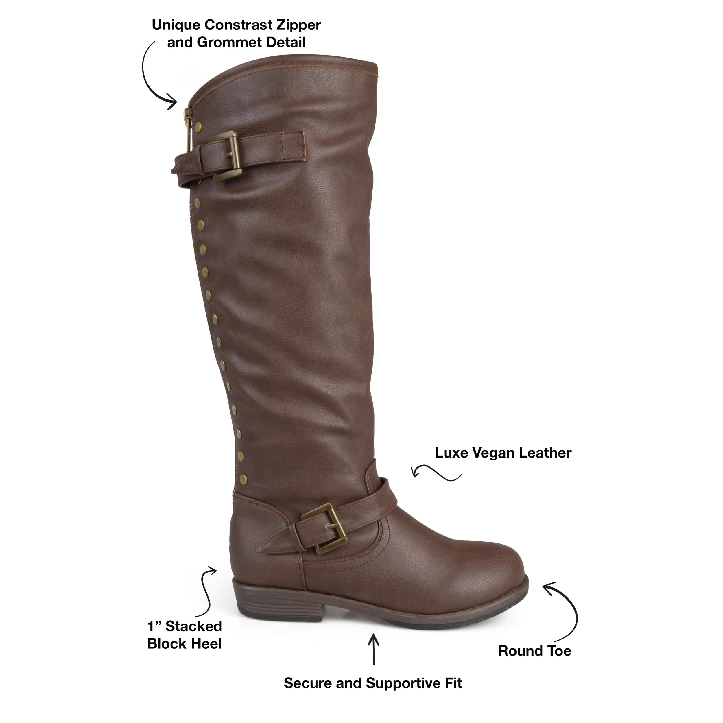 Journee Collection Women's Extra Wide Calf Spokane Boot