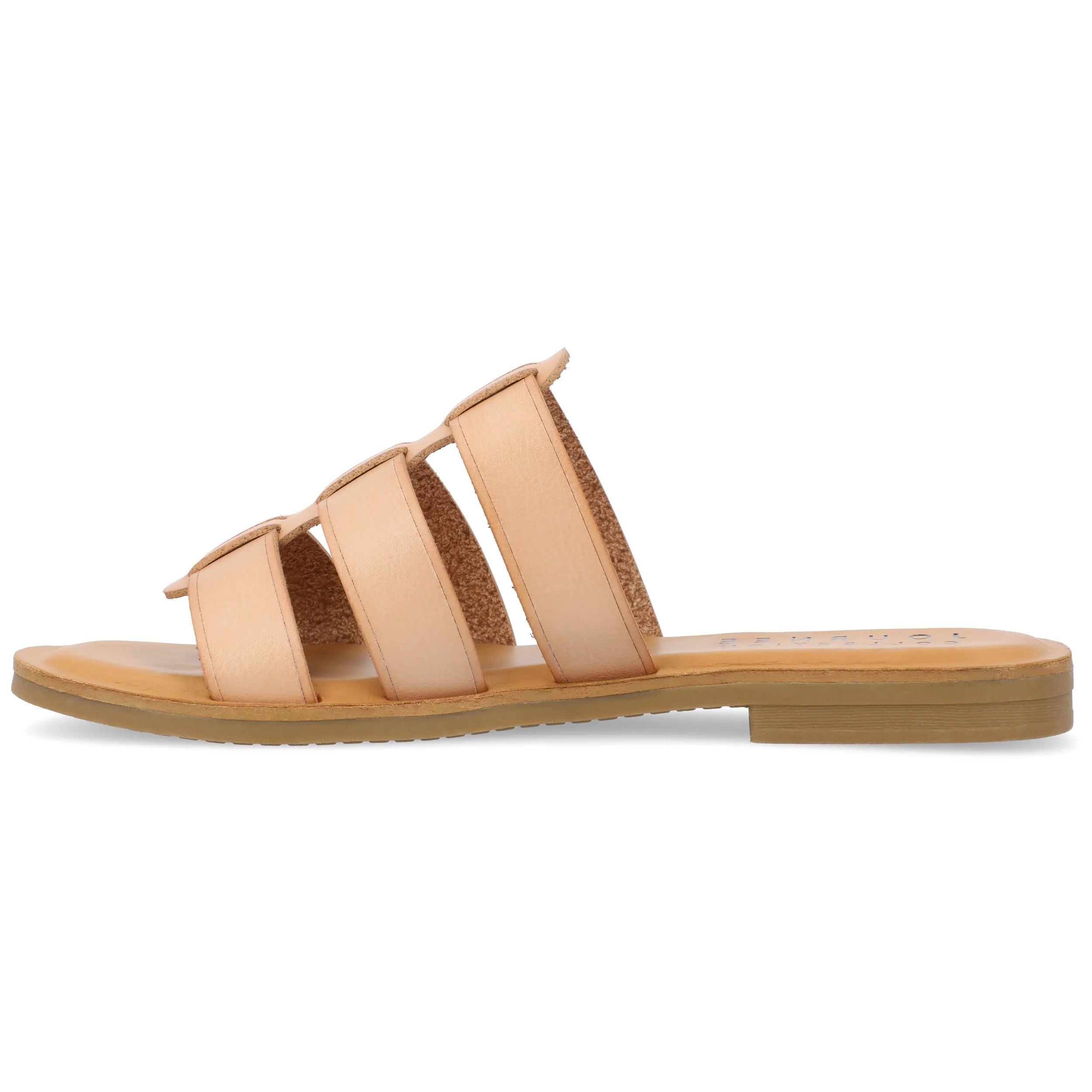 Journee Collection Womens Serrie Tru Comfort Foam Slip On Slide Flat Sandal