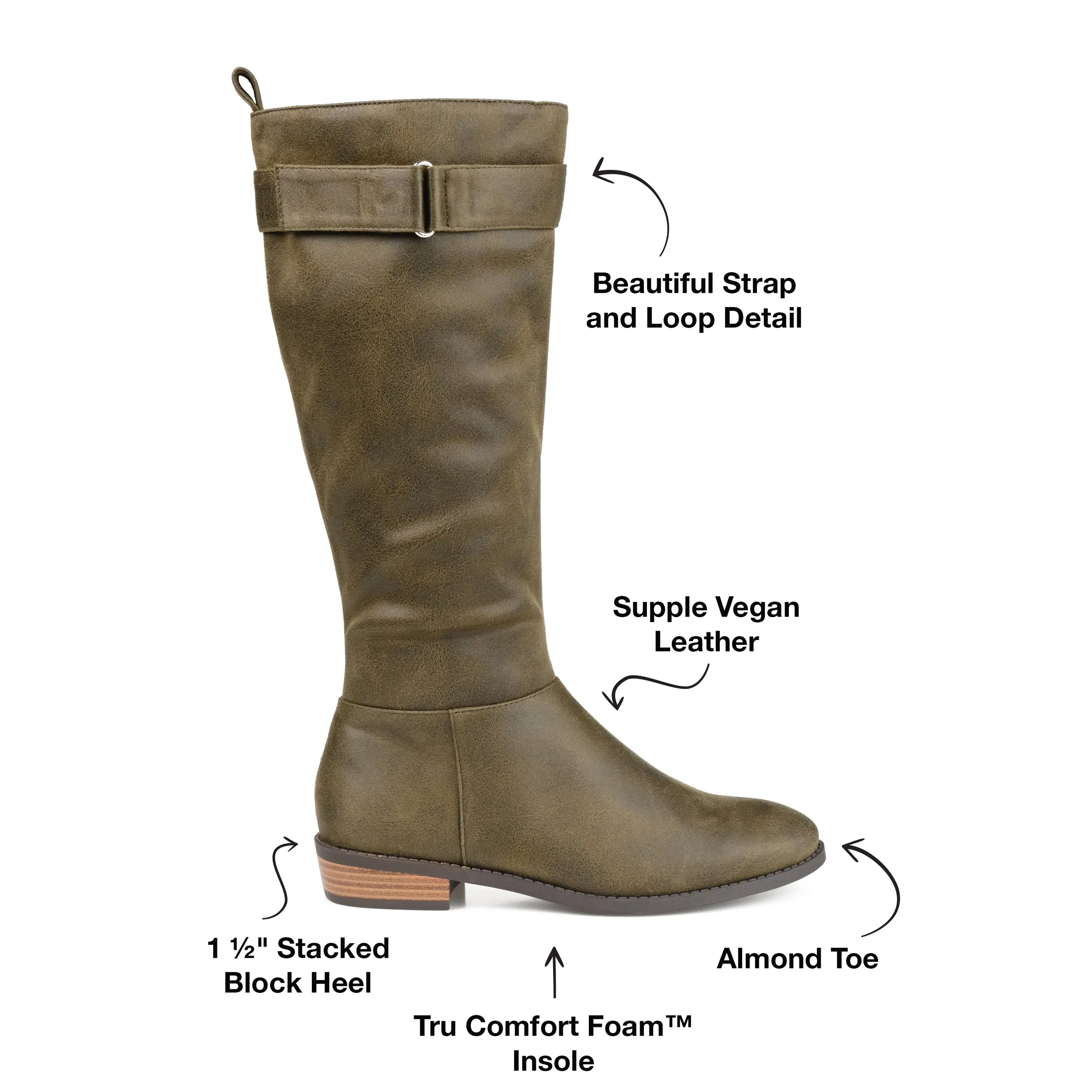 Journee Collection Women's Tru Comfort Foam Wide Calf Lelanni Boot