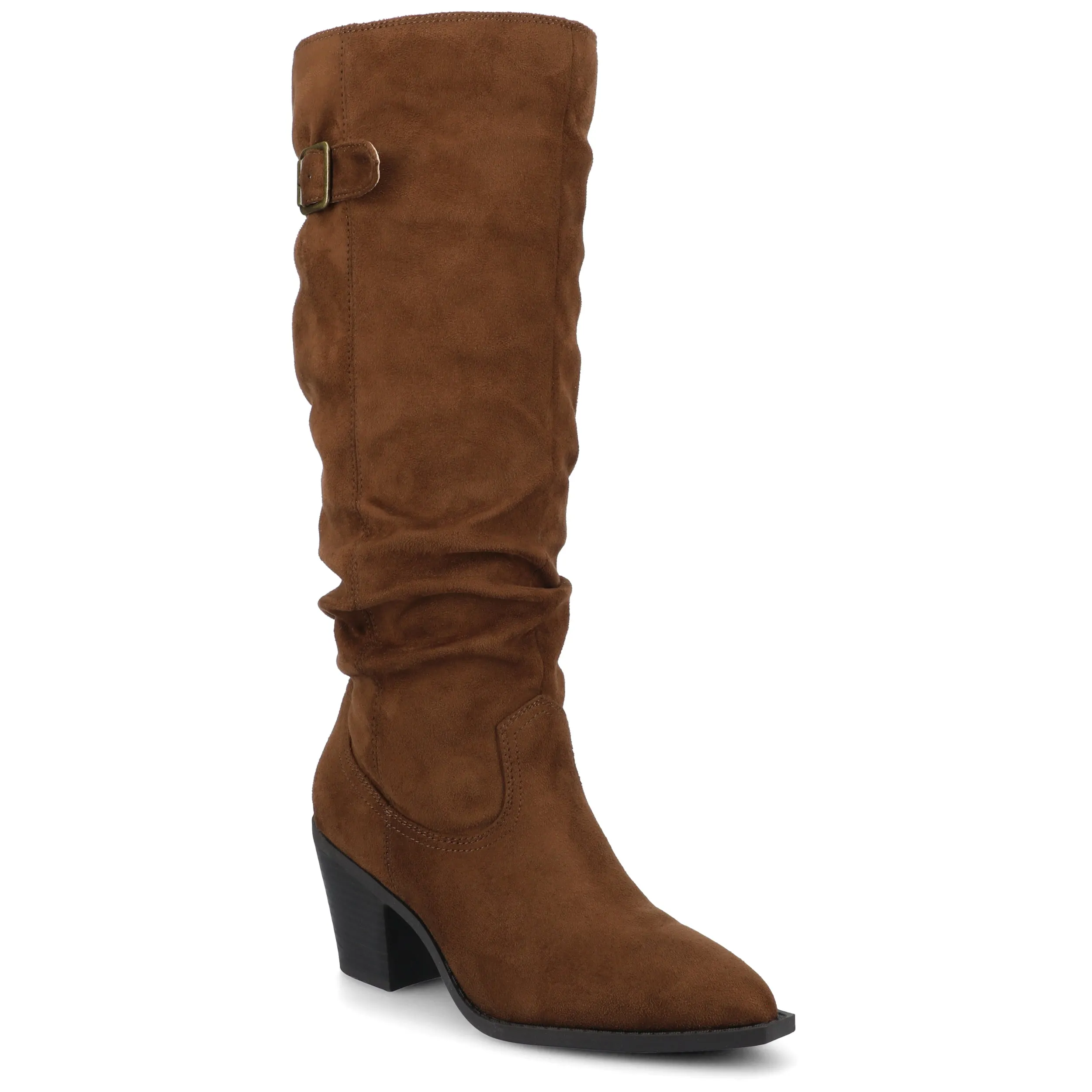 Journee Womens Kaleah Knee High Wide-Calf Slouchy Boots