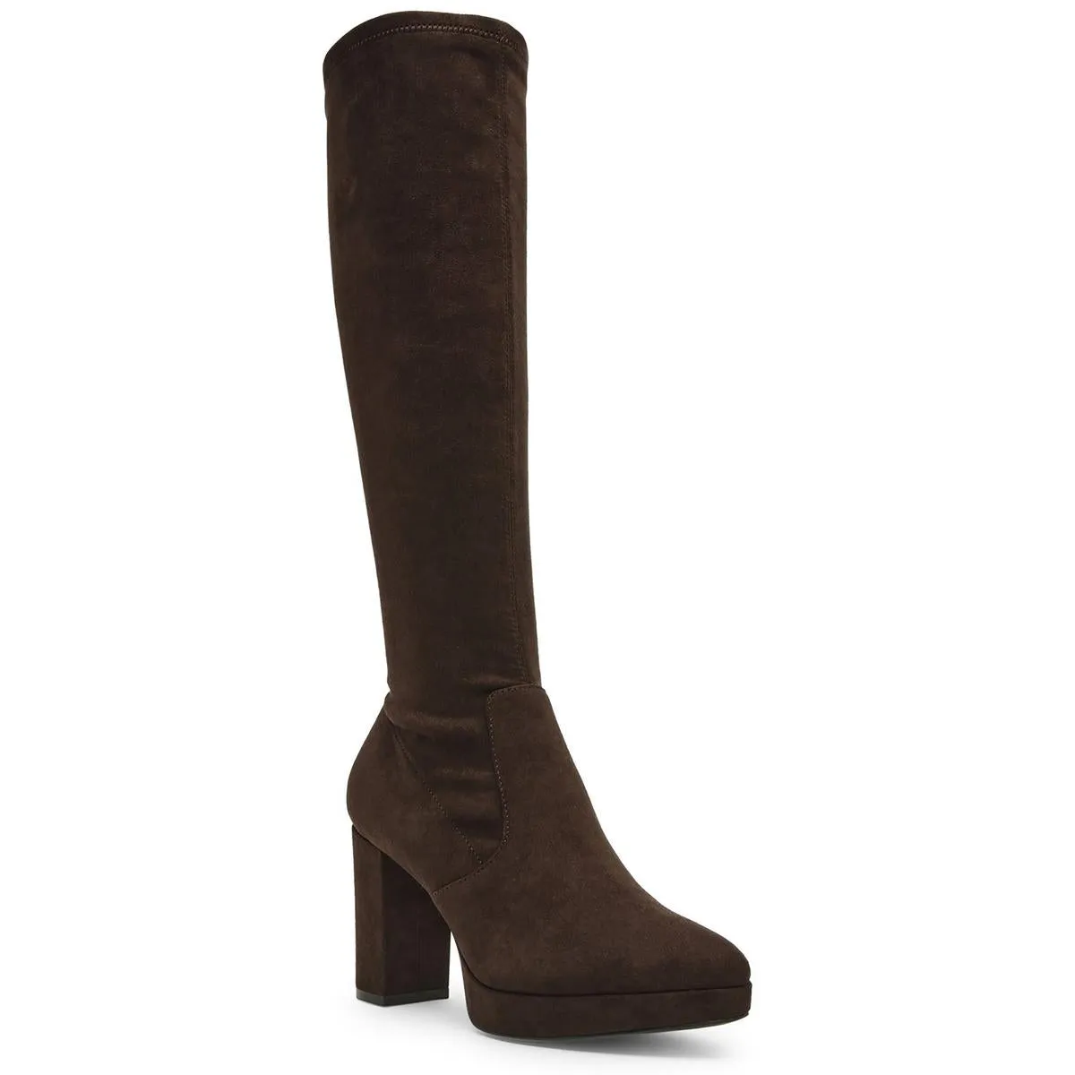 Journey Womens Block Heel Faux Suede Knee-High Boots