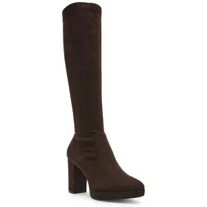 Journey Womens Block Heel Faux Suede Knee-High Boots