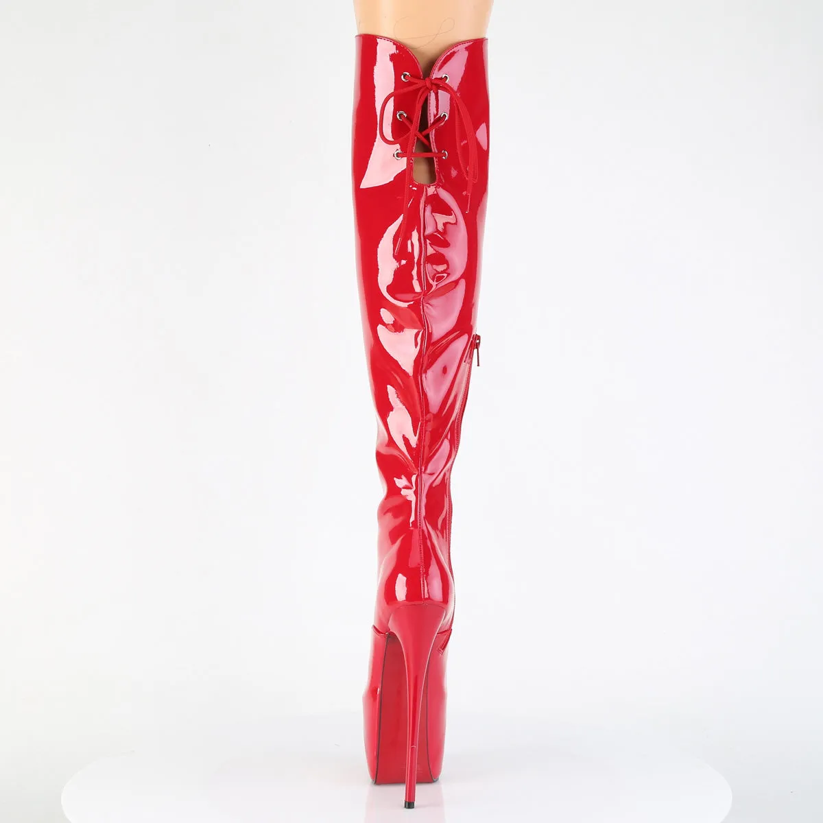 JUBILANT-3012 Red Stretch Pat Platform Shoes