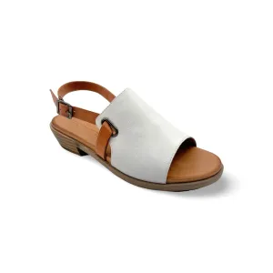 Jude White Leather Sandal