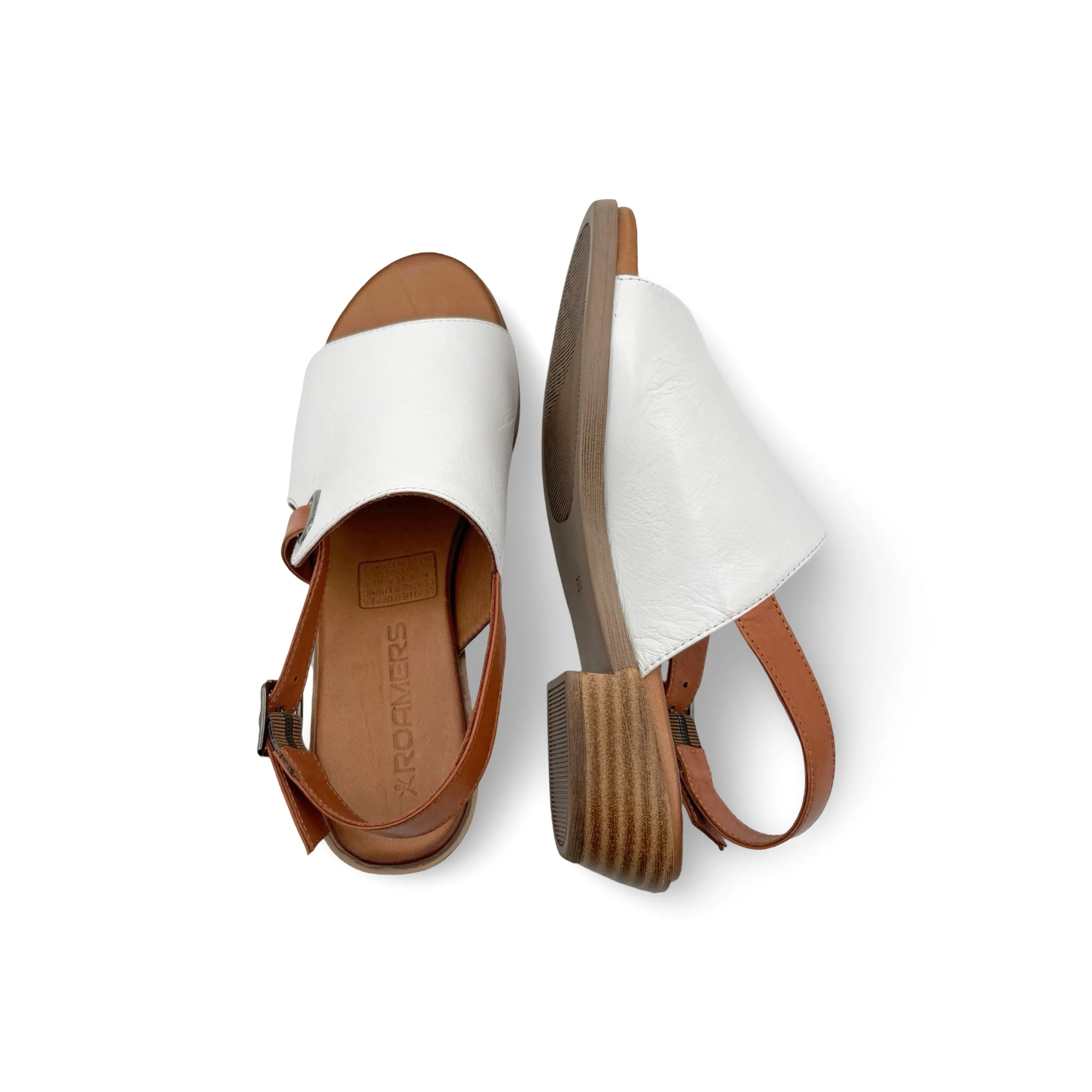 Jude White Leather Sandal