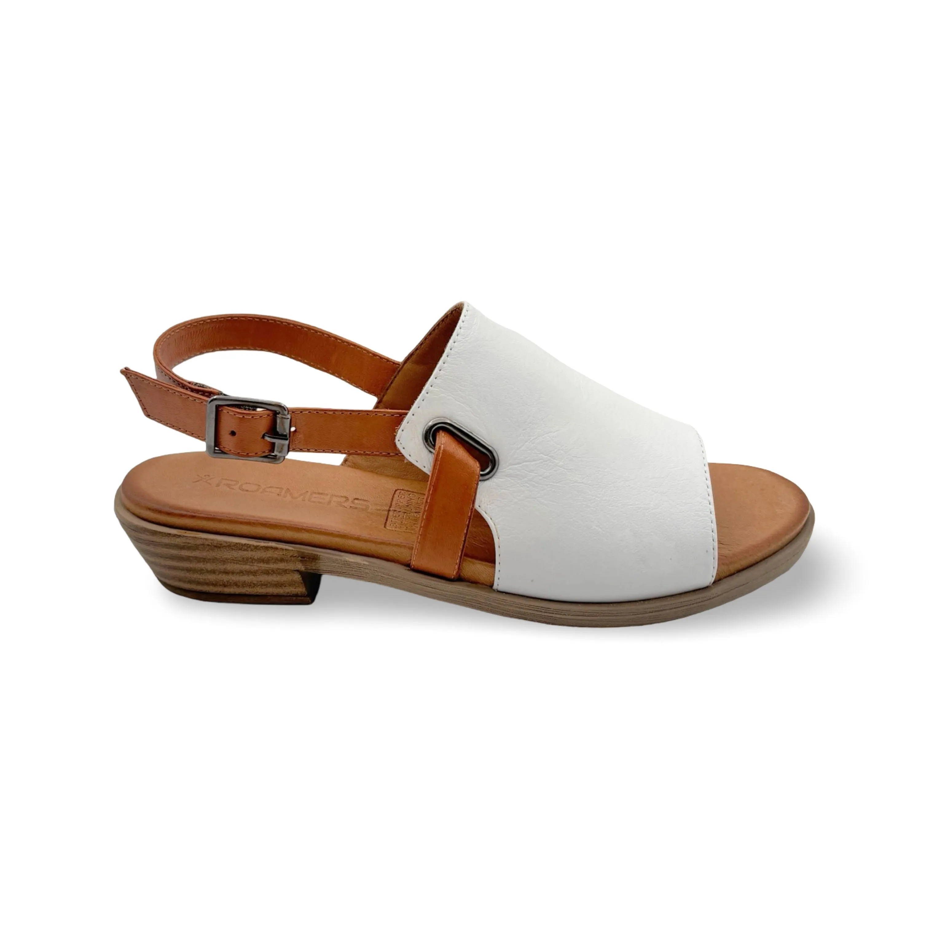 Jude White Leather Sandal