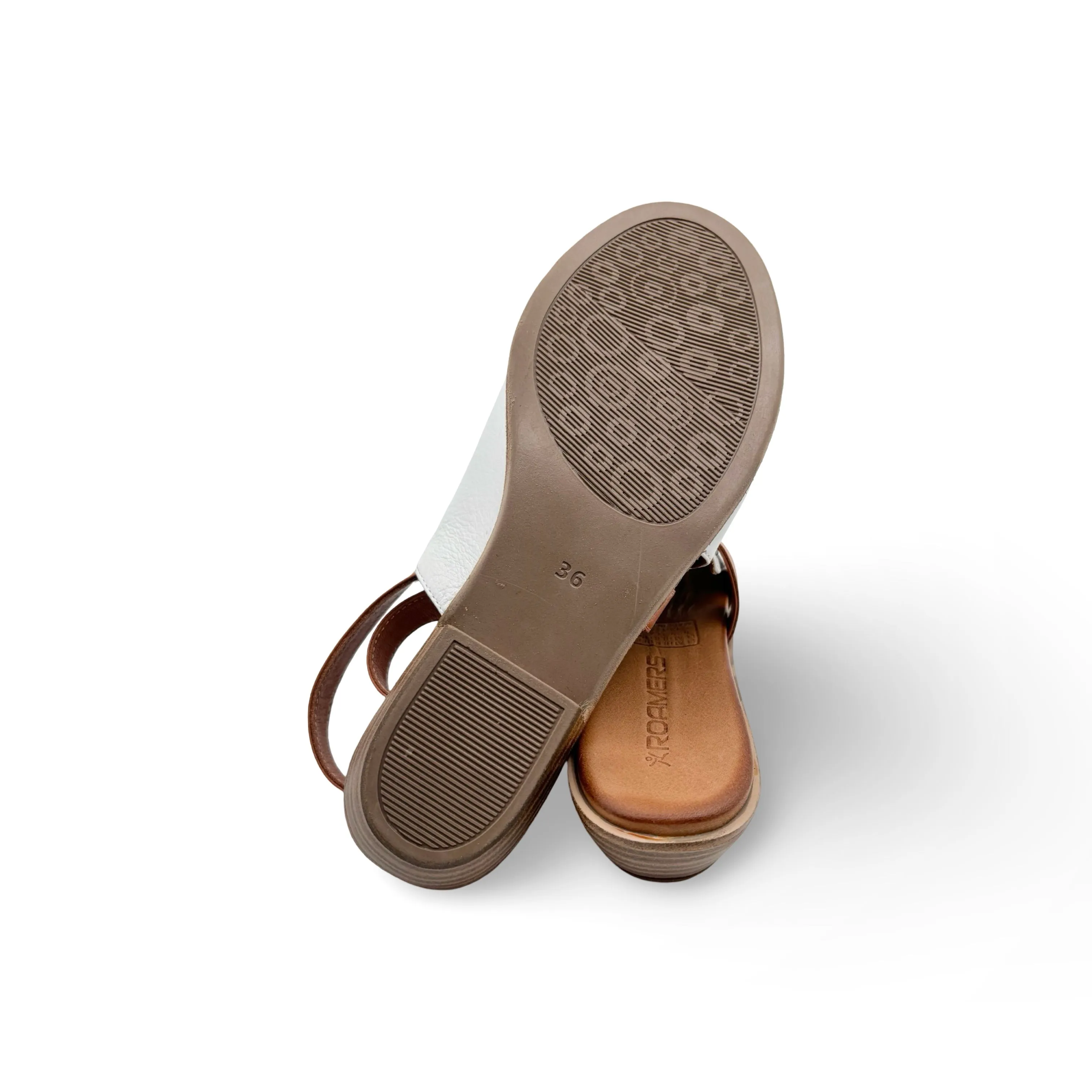 Jude White Leather Sandal