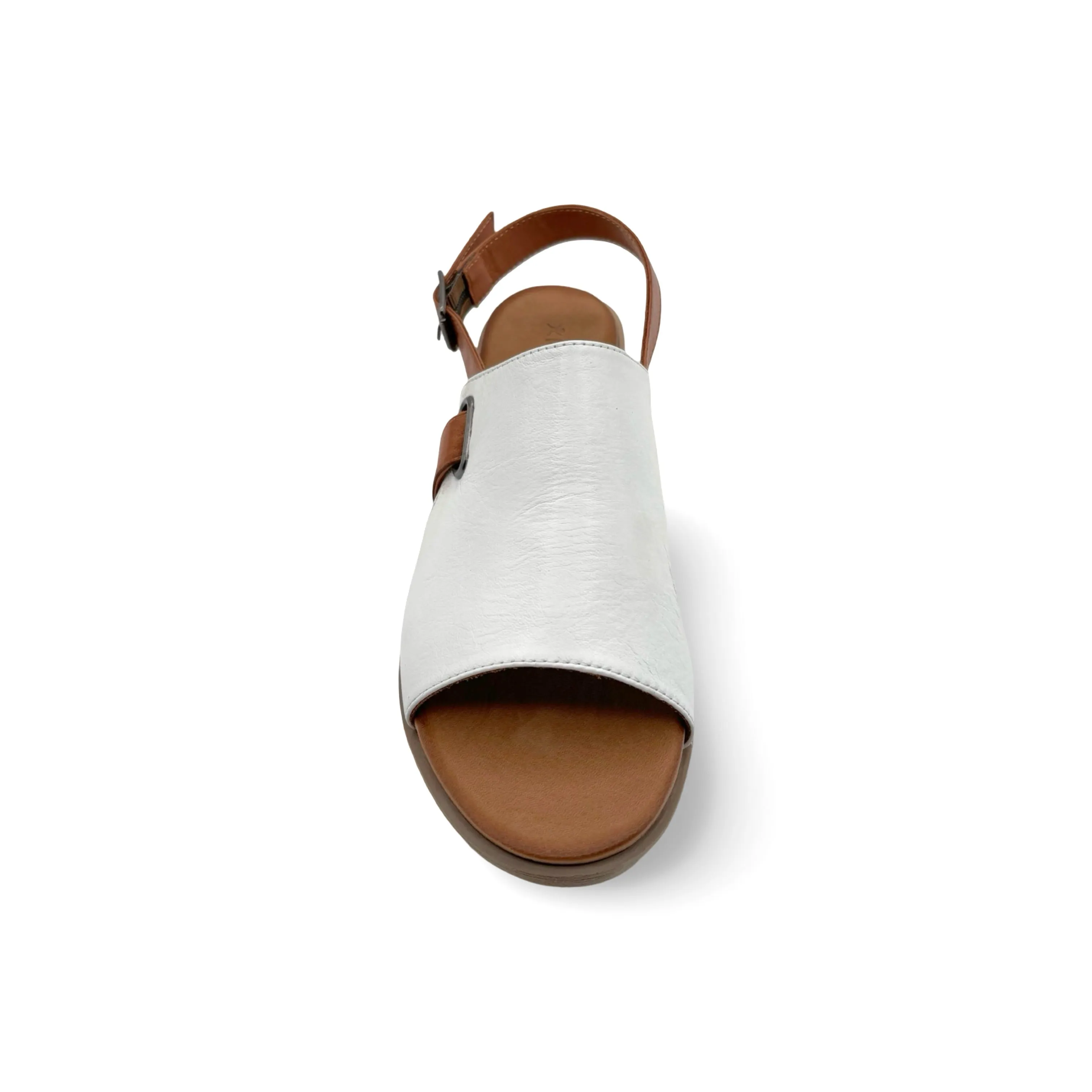 Jude White Leather Sandal