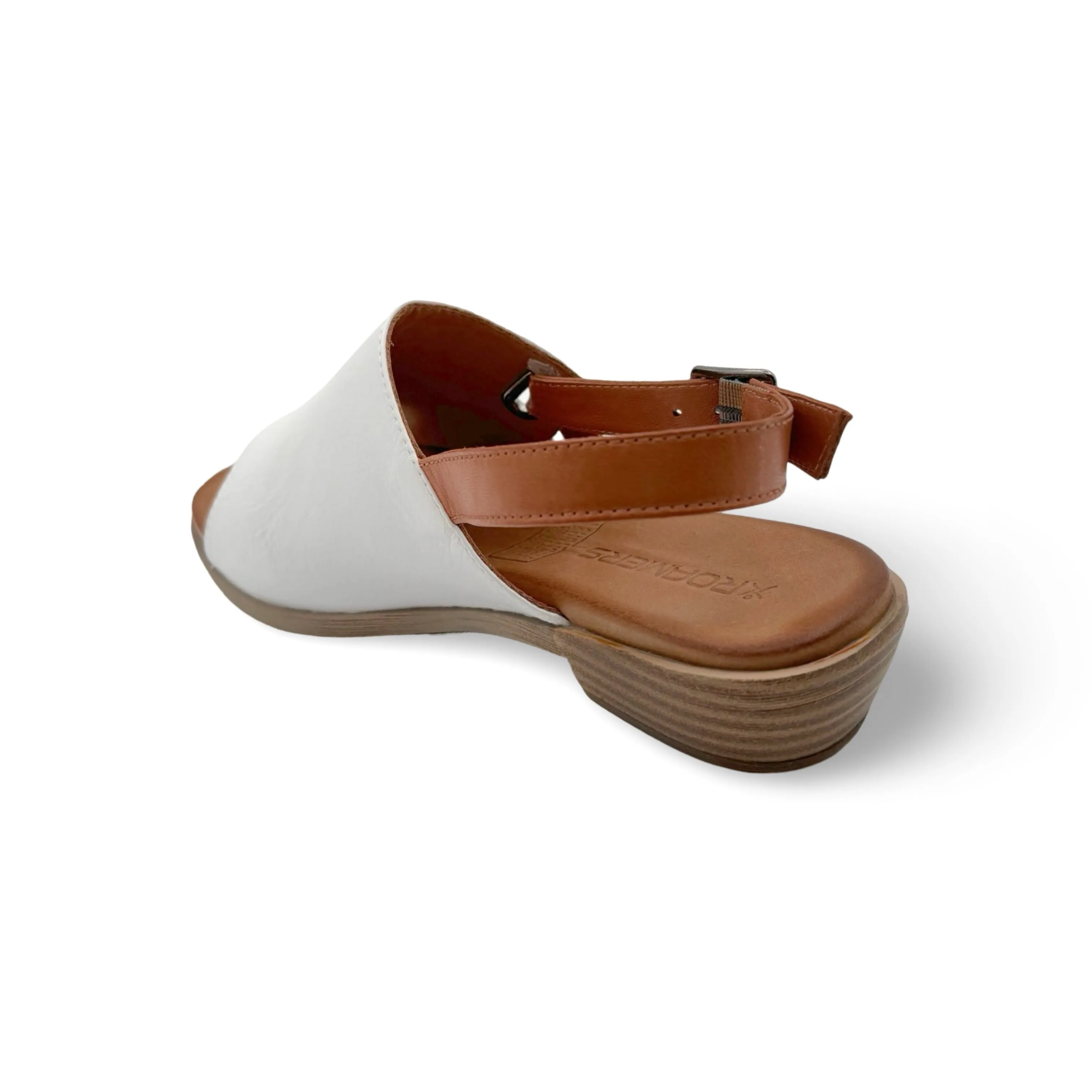 Jude White Leather Sandal