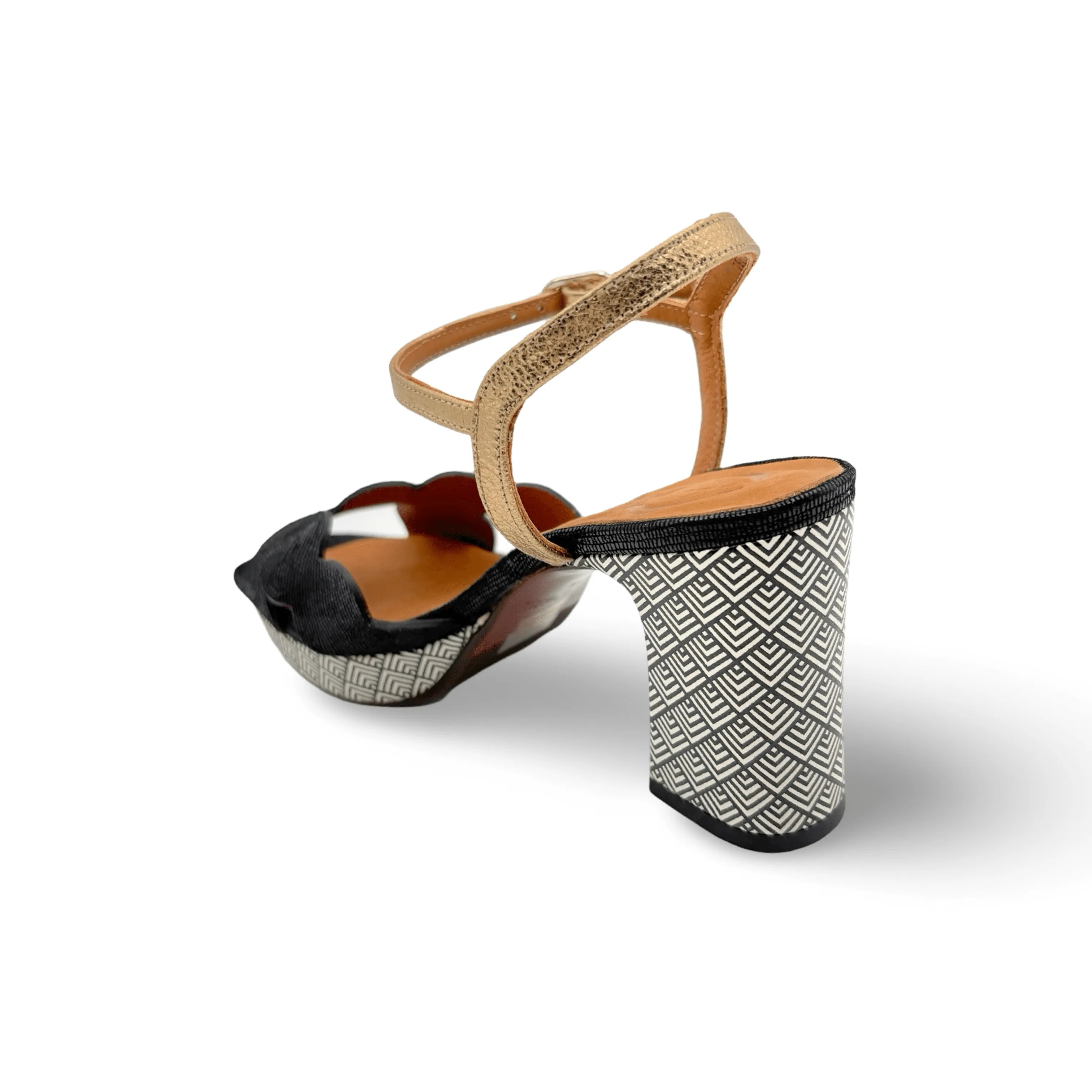 Kelis46 Black/Geo Sandal