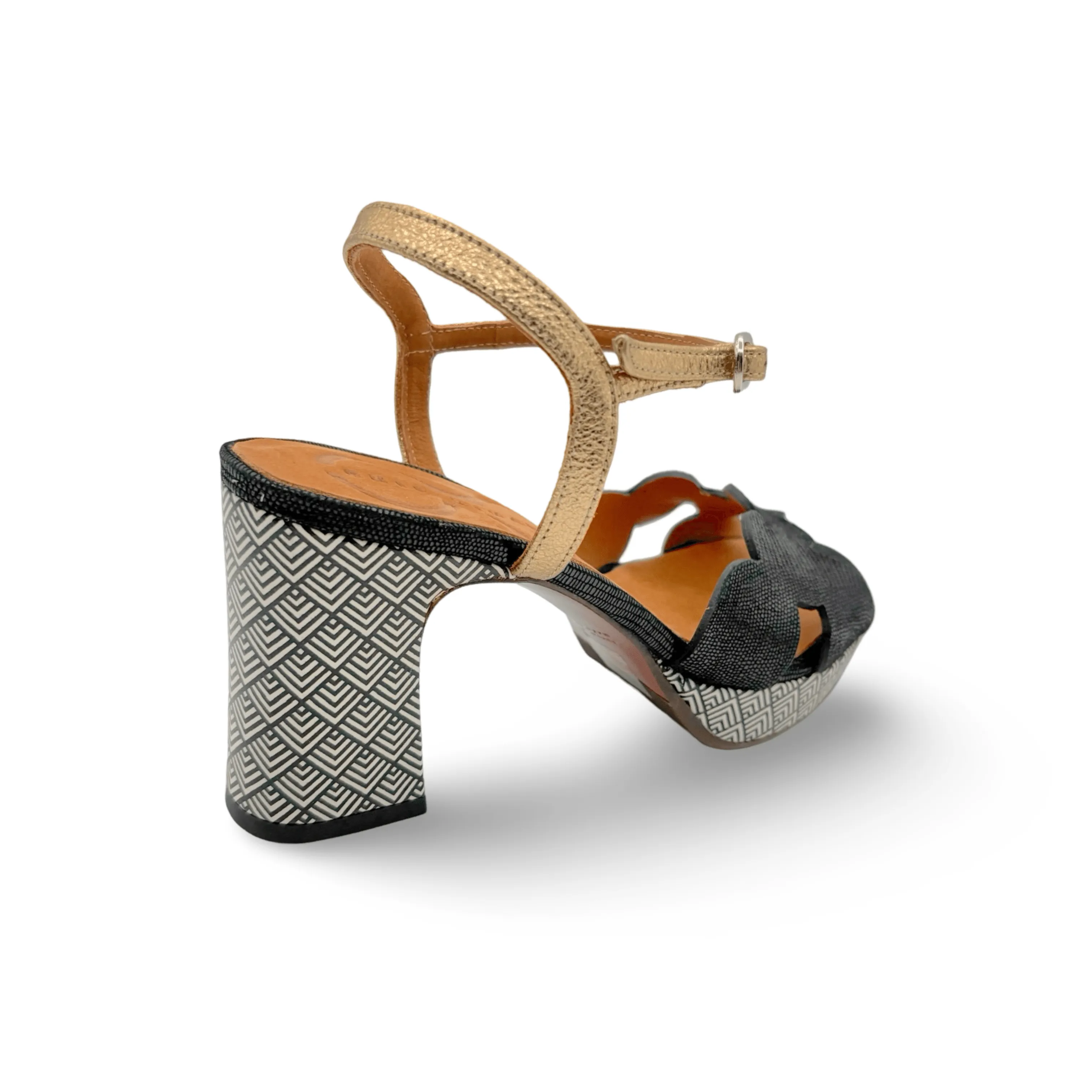 Kelis46 Black/Geo Sandal