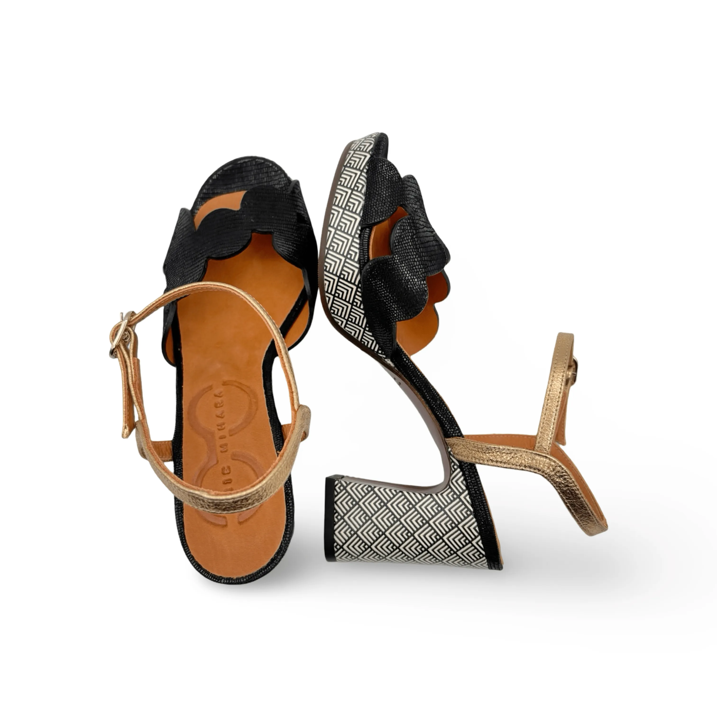 Kelis46 Black/Geo Sandal