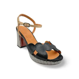 Kelis46 Black/Geo Sandal
