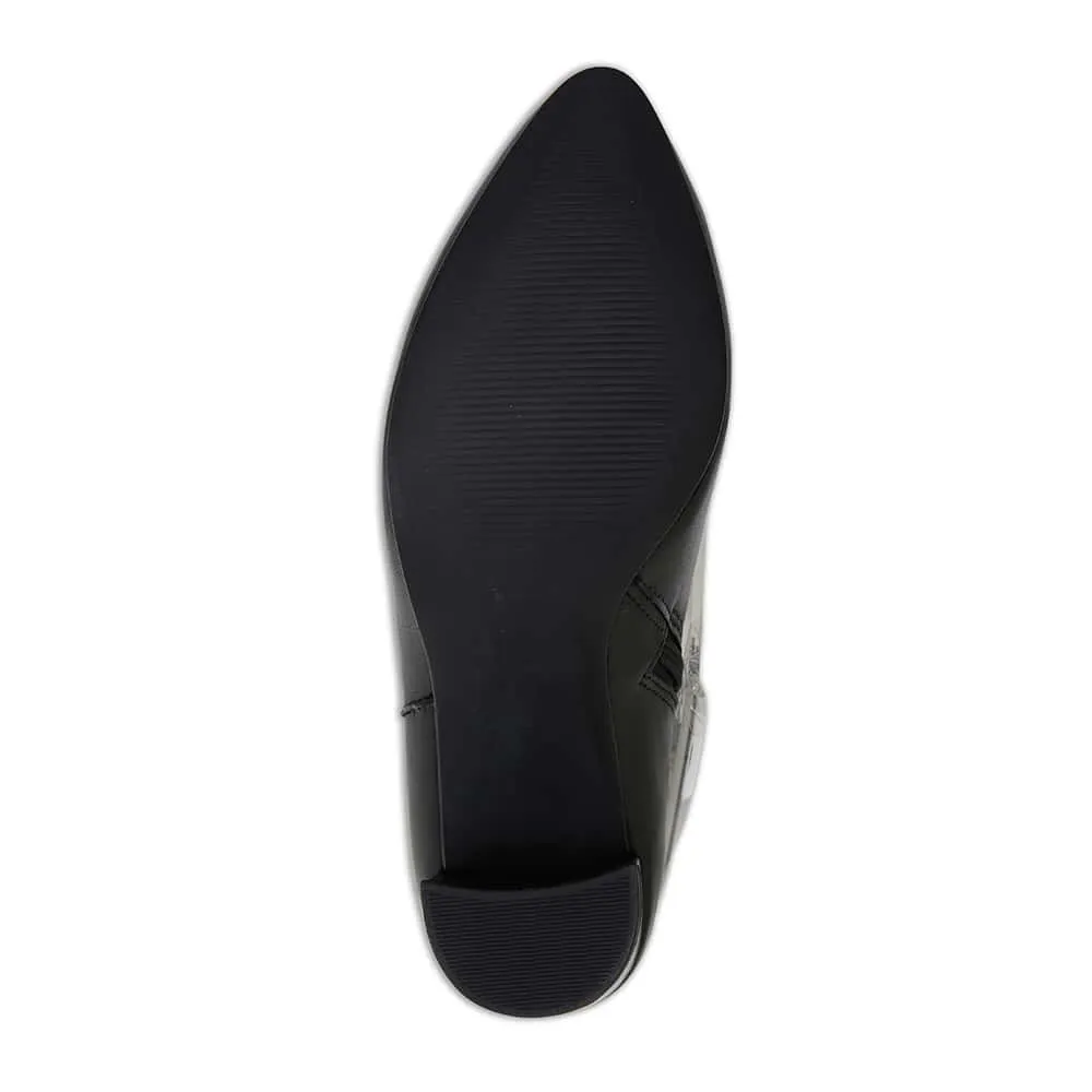 Kylie Boot in Black Leather
