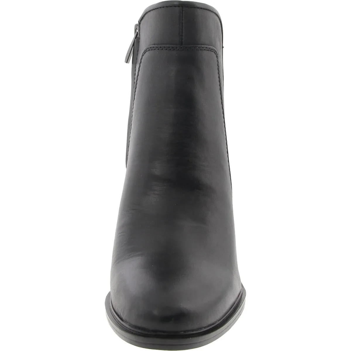 L-Gamble Womens Block Heel Leather Booties