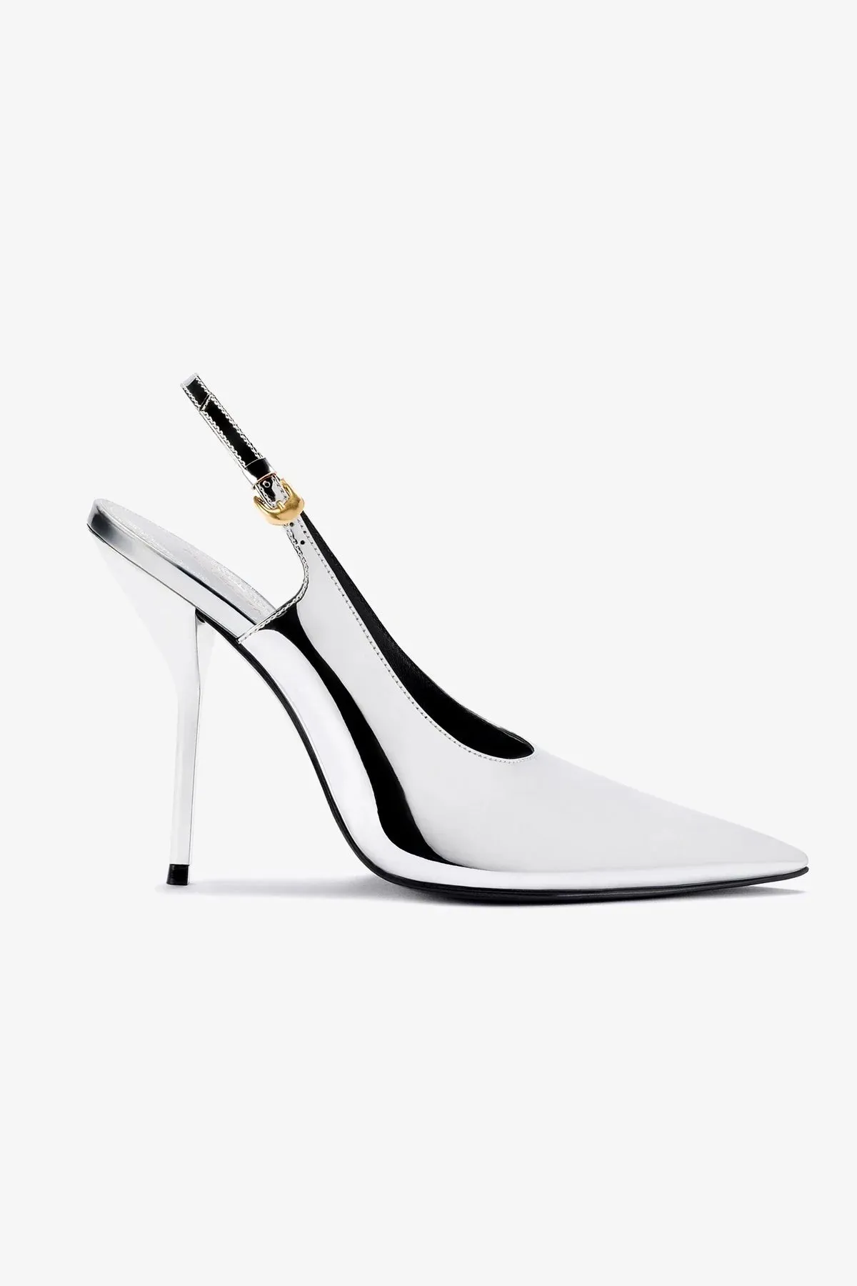 Larroud x Altuzarra Pump In Silver Specchio