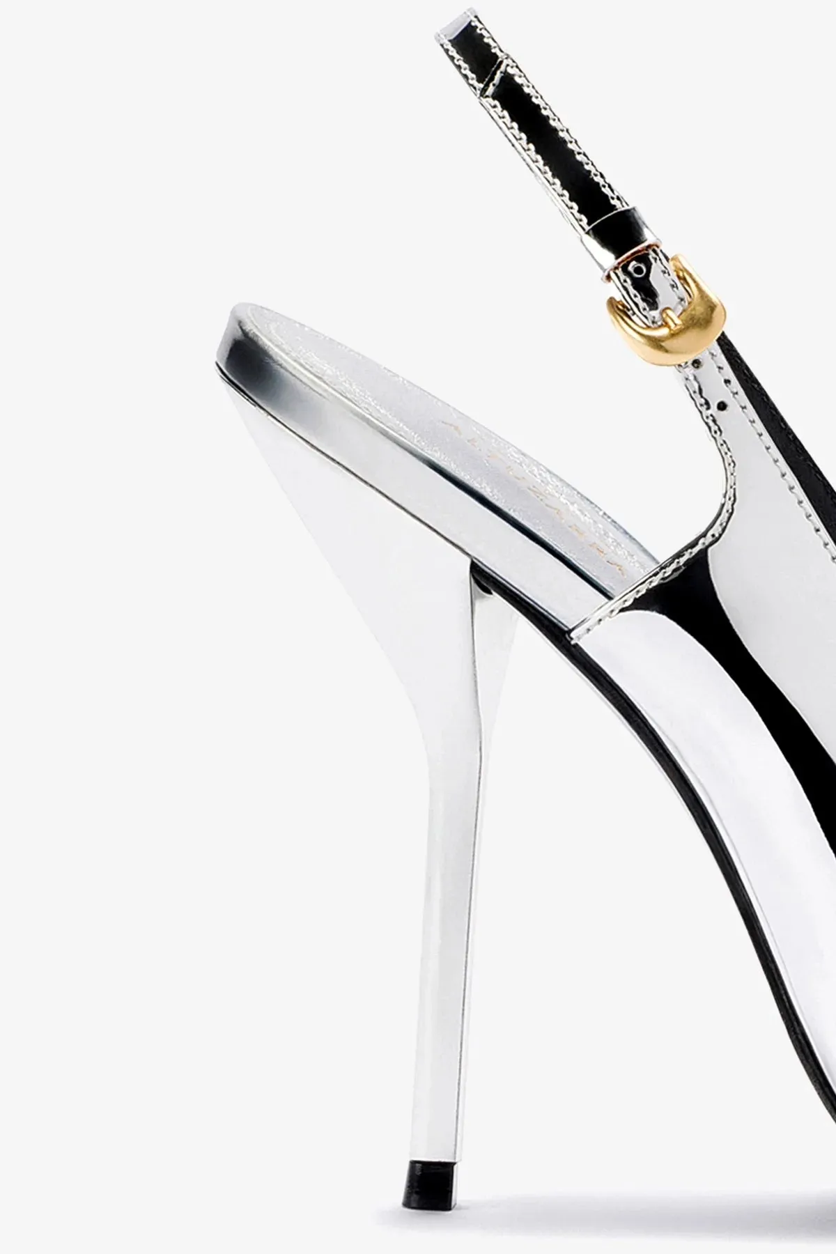 Larroud x Altuzarra Pump In Silver Specchio