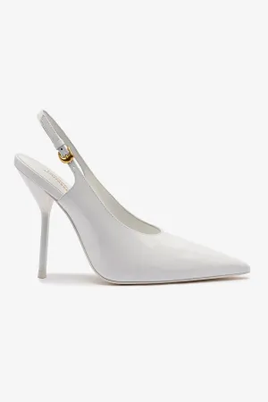 Larroud x Altuzarra Pump In White Patent Leather